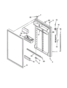 Refrigerator Door parts for Kenmore Refrigerator 106.72854100 (10672854100, 106 72854100) from AppliancePartsPros.com
