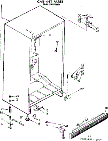Cabinet Parts parts for Kenmore Freezer 106.7291630 (1067291630, 106 7291630) from AppliancePartsPros.com