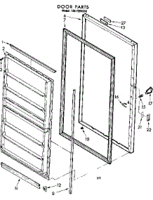 Door parts for Kenmore Freezer 106.7291630 (1067291630, 106 7291630) from AppliancePartsPros.com