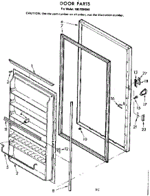 Door parts for Kenmore Freezer 106.7291640 (1067291640, 106 7291640) from AppliancePartsPros.com