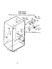 Liner parts for Kenmore Freezer 106.7291640 (1067291640, 106 7291640) from AppliancePartsPros.com
