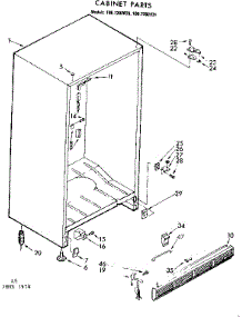 Cabinet Parts parts for Kenmore Freezer 106.7292030 (1067292030, 106 7292030) from AppliancePartsPros.com