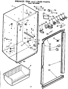 Liner And Breaker Parts parts for Kenmore Freezer 106.7292050 (1067292050, 106 7292050) from AppliancePartsPros.com