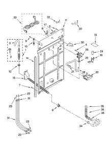 Rear Panel Parts parts for Kenmore Washer 110.24922202 (11024922202, 110 24922202) from AppliancePartsPros.com