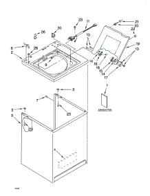 Top And Cabinet Parts parts for Kenmore Washer 110.24922202 (11024922202, 110 24922202) from AppliancePartsPros.com