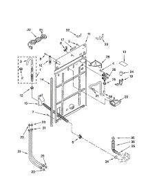 Rear Panel parts for Kenmore Washer 110.24924201 (11024924201, 110 24924201) from AppliancePartsPros.com