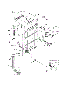 Rear Panel parts for Kenmore Washer 110.24932201 (11024932201, 110 24932201) from AppliancePartsPros.com