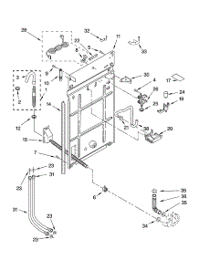 Rear Panel Parts parts for Kenmore Washer 110.24932202 (11024932202, 110 24932202) from AppliancePartsPros.com