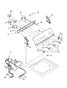 Control Panel Parts parts for Kenmore Washer 110.24946301 (11024946301, 110 24946301) from AppliancePartsPros.com
