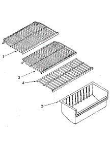 Shelf parts for Kenmore Freezer 106.9205510 (1069205510, 106 9205510) from AppliancePartsPros.com
