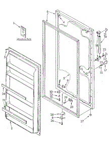 Door parts for Kenmore Freezer 106.9205580 (1069205580, 106 9205580) from AppliancePartsPros.com