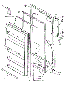 Door parts for Kenmore Freezer 106.9209581 (1069209581, 106 9209581) from AppliancePartsPros.com
