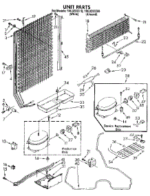 Unit parts for Kenmore Freezer 106.9233310 (1069233310, 106 9233310) from AppliancePartsPros.com