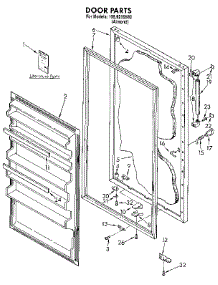 Door parts for Kenmore Freezer 106.9235580 (1069235580, 106 9235580) from AppliancePartsPros.com