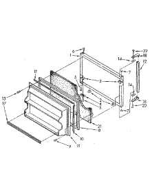 Freezer Door parts for Kenmore Refrigerator 106.9306201 (1069306201, 106 9306201) from AppliancePartsPros.com