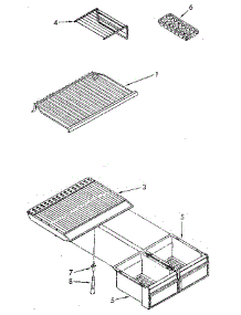 Shelf parts for Kenmore Refrigerator 106.9306201 (1069306201, 106 9306201) from AppliancePartsPros.com