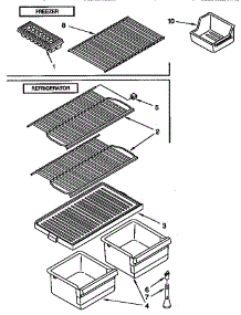 Shelf parts for Kenmore Refrigerator 106.9344701 (1069344701, 106 9344701) from AppliancePartsPros.com