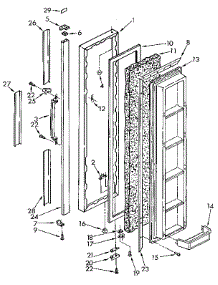 Freezer Door parts for Kenmore Refrigerator 106.9412382 (1069412382, 106 9412382) from AppliancePartsPros.com