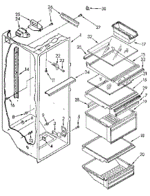 Refrigerator Liner parts for Kenmore Refrigerator 106.9412382 (1069412382, 106 9412382) from AppliancePartsPros.com