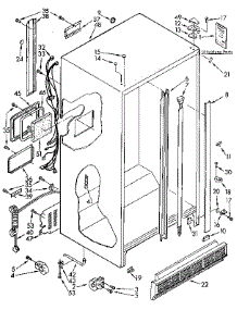 Cabinet parts for Kenmore Refrigerator 106.9412382 (1069412382, 106 9412382) from AppliancePartsPros.com
