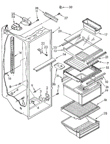 Refrigerator Liner parts for Kenmore Refrigerator 106.9505582 (1069505582, 106 9505582) from AppliancePartsPros.com