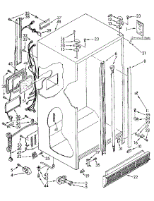 Cabinet parts for Kenmore Refrigerator 106.9505582 (1069505582, 106 9505582) from AppliancePartsPros.com