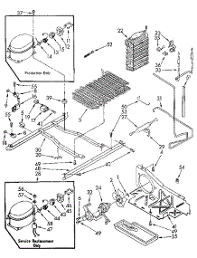 Unit parts for Kenmore Refrigerator 106.9505582 (1069505582, 106 9505582) from AppliancePartsPros.com