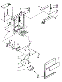 Dispenser Front parts for Kenmore Refrigerator 106.9505582 (1069505582, 106 9505582) from AppliancePartsPros.com