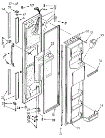 Freezer Door parts for Kenmore Refrigerator 106.9505582 (1069505582, 106 9505582) from AppliancePartsPros.com
