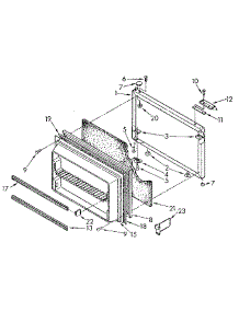 Freezer Door parts for Kenmore Refrigerator 106.9602681 (1069602681, 106 9602681) from AppliancePartsPros.com