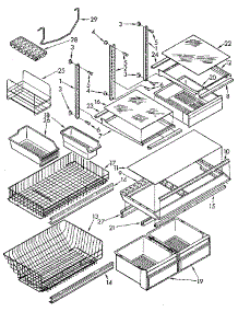 Shelf parts for Kenmore Refrigerator 106.9602681 (1069602681, 106 9602681) from AppliancePartsPros.com