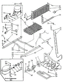 Unit parts for Kenmore Refrigerator 106.9602681 (1069602681, 106 9602681) from AppliancePartsPros.com