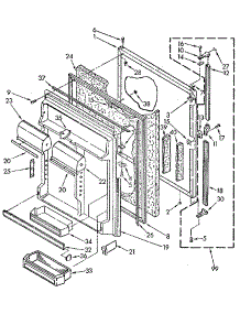 Refrigerator Door parts for Kenmore Refrigerator 106.9602681 (1069602681, 106 9602681) from AppliancePartsPros.com