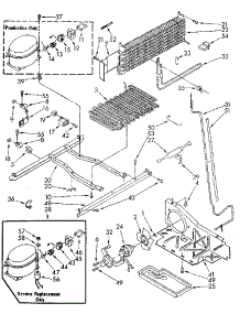 Unit parts for Kenmore Refrigerator 106.9605681 (1069605681, 106 9605681) from AppliancePartsPros.com