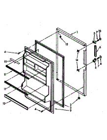 Refrigerator Door Parts parts for Kenmore Refrigerator 106.9608011 (1069608011, 106 9608011) from AppliancePartsPros.com
