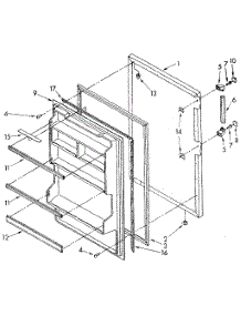 Refrigerator Door parts for Kenmore Refrigerator 106.9608042 (1069608042, 106 9608042) from AppliancePartsPros.com