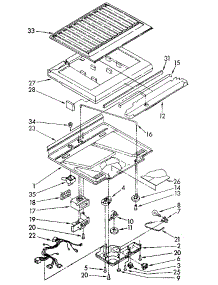 Compartment Separator parts for Kenmore Refrigerator 106.9608042 (1069608042, 106 9608042) from AppliancePartsPros.com