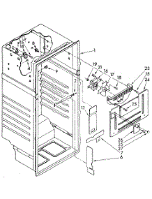 Liner parts for Kenmore Refrigerator 106.9608042 (1069608042, 106 9608042) from AppliancePartsPros.com