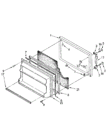Freezer Door parts for Kenmore Refrigerator 106.9608042 (1069608042, 106 9608042) from AppliancePartsPros.com