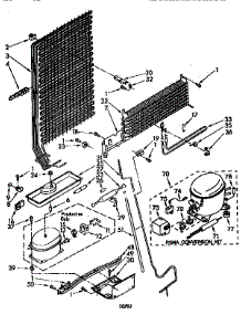 Unit parts for Kenmore Refrigerator 106.9608042 (1069608042, 106 9608042) from AppliancePartsPros.com