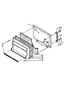 Freezer Door parts for Kenmore Refrigerator 106.9608090 (1069608090, 106 9608090) from AppliancePartsPros.com