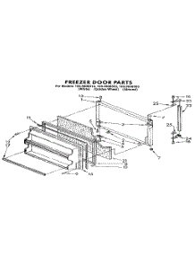 Freezer Door parts for Kenmore Refrigerator 106.9608513 (1069608513, 106 9608513) from AppliancePartsPros.com