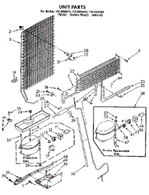 Unit parts for Kenmore Refrigerator 106.9608513 (1069608513, 106 9608513) from AppliancePartsPros.com
