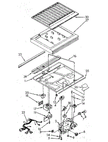 Compartment Separator parts for Kenmore Refrigerator 106.9608782 (1069608782, 106 9608782) from AppliancePartsPros.com