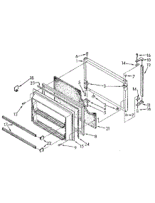Freezer Door parts for Kenmore Refrigerator 106.9608784 (1069608784, 106 9608784) from AppliancePartsPros.com
