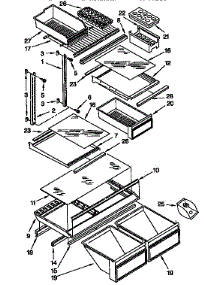 Shelf Parts parts for Kenmore Refrigerator 106.9630681 (1069630681, 106 9630681) from AppliancePartsPros.com