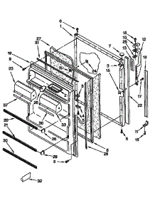 Refrigerator Door Parts parts for Kenmore Refrigerator 106.9630681 (1069630681, 106 9630681) from AppliancePartsPros.com
