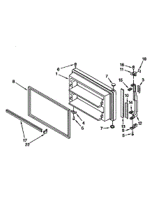 Freezer Door parts for Kenmore Refrigerator 106.9650482 (1069650482, 106 9650482) from AppliancePartsPros.com