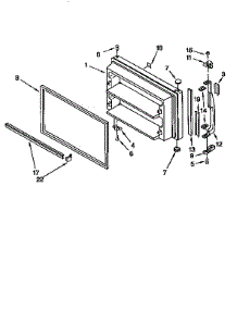 Freezer Door parts for Kenmore Refrigerator 106.9654714 (1069654714, 106 9654714) from AppliancePartsPros.com
