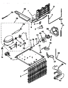 Unit parts for Kenmore Refrigerator 106.9658111 (1069658111, 106 9658111) from AppliancePartsPros.com